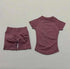 2 Pcs HISTELLO Impact Gym Sets Short Sleeve Seamless Yoga Clothing AliExpress