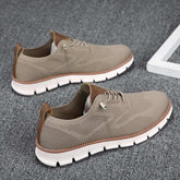 Chaussures décontractées pour hommes en maille respirante khaki avec semelle EVA légère