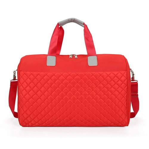 Foldable Shoulder Travel Bag Luggage Tote Bags For Women Large Maroon Asteria