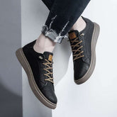 Mens Lace Up Oxford Leather Shoes Yellow Pandora