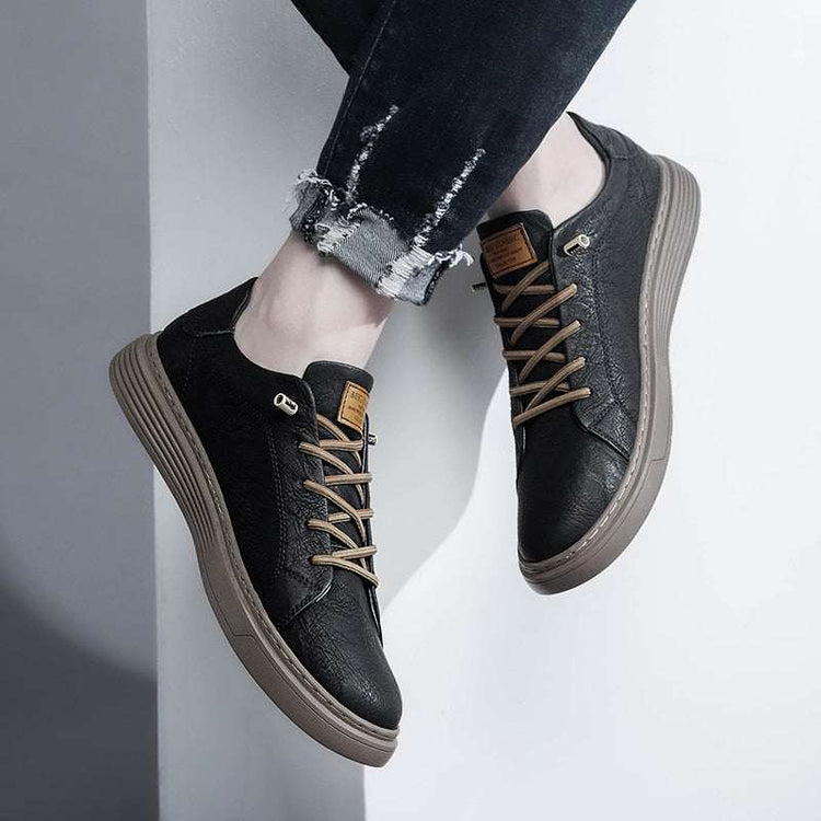 Mens Lace Up Oxford Leather Shoes Yellow Pandora