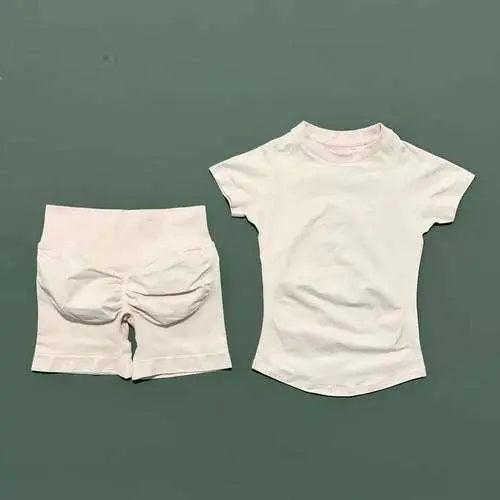 2 Pcs HISTELLO Impact Gym Sets Short Sleeve Seamless Yoga Clothing AliExpress