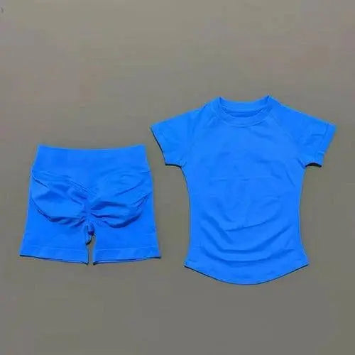 2 Pcs HISTELLO Impact Gym Sets Short Sleeve Seamless Yoga Clothing AliExpress
