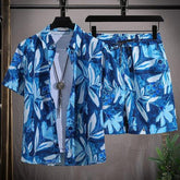 Men vacay Beach shorts Set Raspberry Eurybia