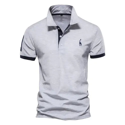 Dropshipping Polo Giraffe Shirt Men Quality Embroidery Summer Short AliExpress