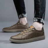 Mens Lace Up Oxford Leather Shoes Yellow Pandora