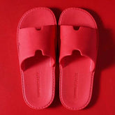 Luxury designer Beach slippers Raspberry Eurybia