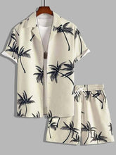Vacation mood men beach shorts set Raspberry Eurybia