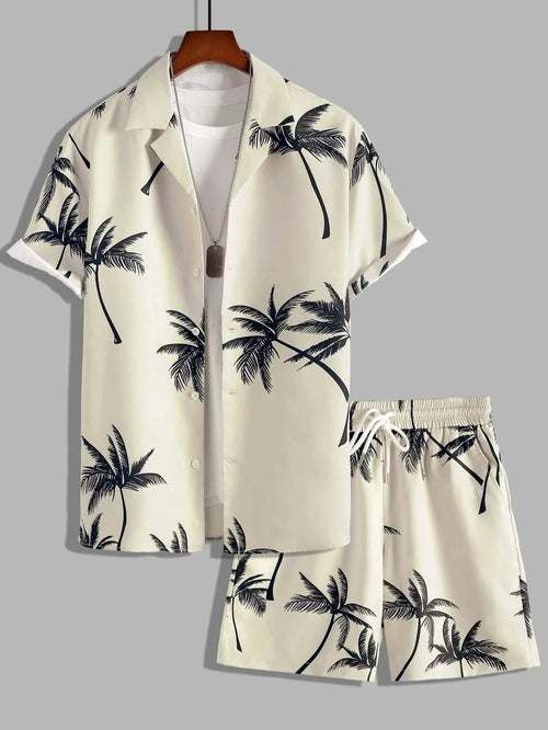 Vacation mood men beach shorts set Raspberry Eurybia