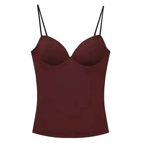 HXAO Woman Tops Corset Crop Top Women Sleeveless Black Brown Top With AliExpress
