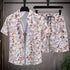 Men vacay Beach shorts Set Raspberry Eurybia