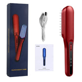 LED Light Red Phototherapy Massage Vibration Comb Electric Hair Growth Maroon Asteria