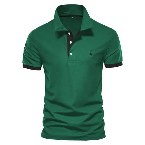Dropshipping Polo Giraffe Shirt Men Quality Embroidery Summer Short AliExpress