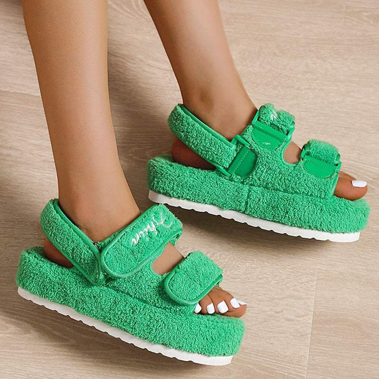 Summer Flats Women Sandals Fashion Female Platform Sandals Silver Juneberry