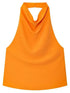 HXAO Top Women Halter Satin Women Tops Backless Corset Top Vest Yellow AliExpress