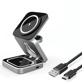 Foldable 3 in 1 Wireless Charging Phone Stand Yellow Pandora