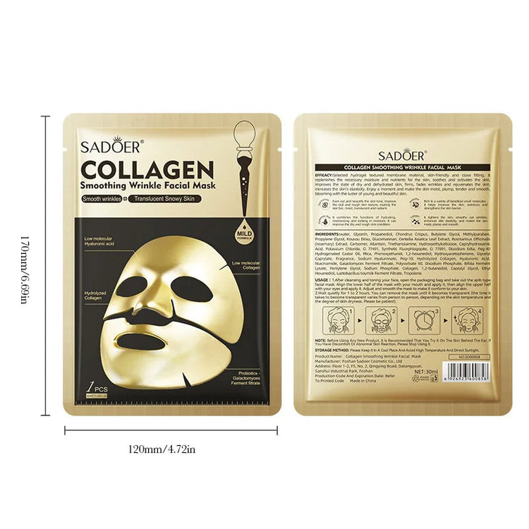 SADOER Golden Collagen Facial Masks Moisturizing Anti-Aging Anti AliExpress