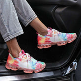 Mesh Cozy Running Sport Shoes Women Lace Up Sneakers Silver Juneberry