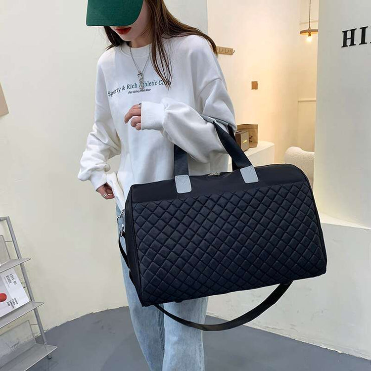 Foldable Shoulder Travel Bag Luggage Tote Bags For Women Large Maroon Asteria