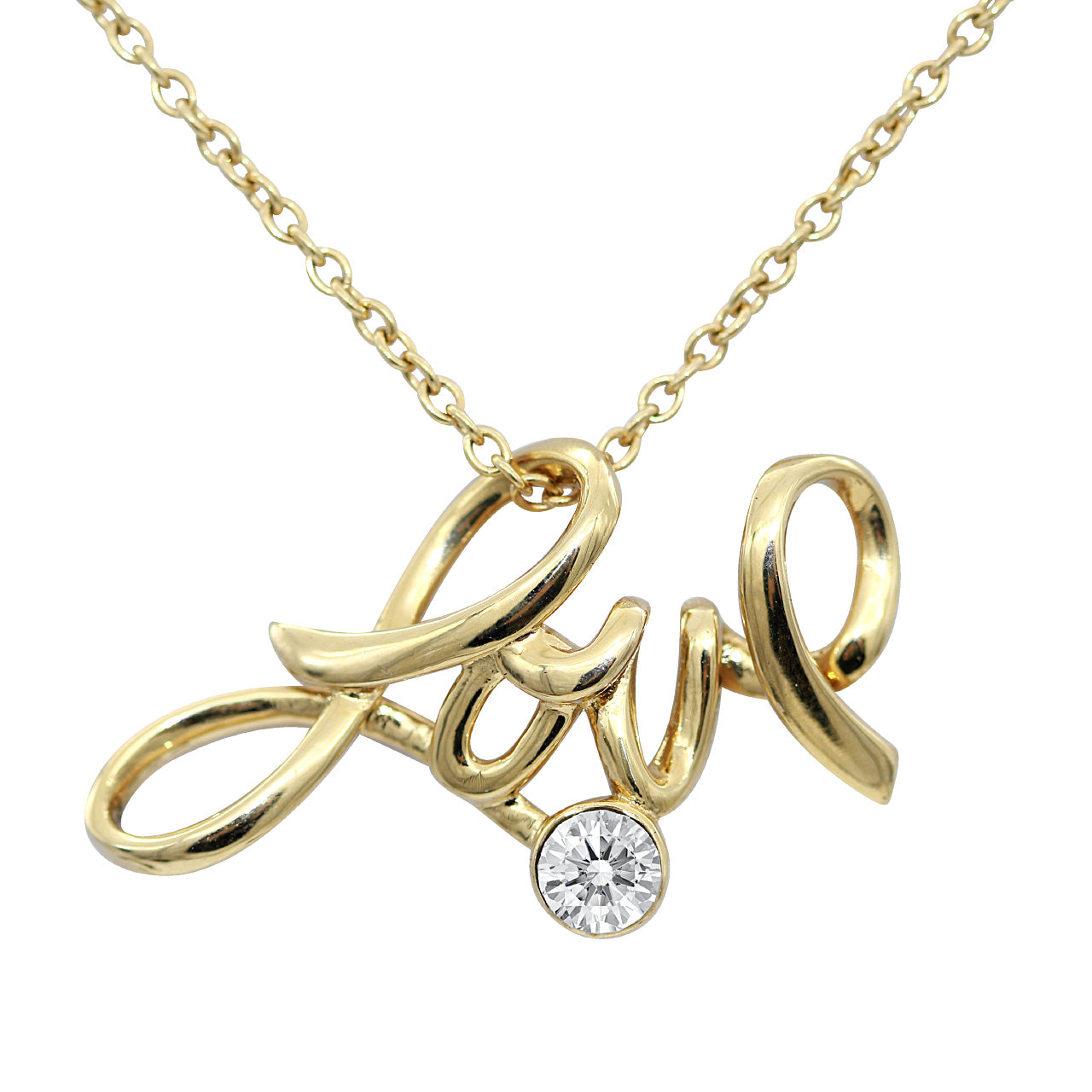 Love Necklace 24K Gold Plated with Crystal Pendant Blue Asteria