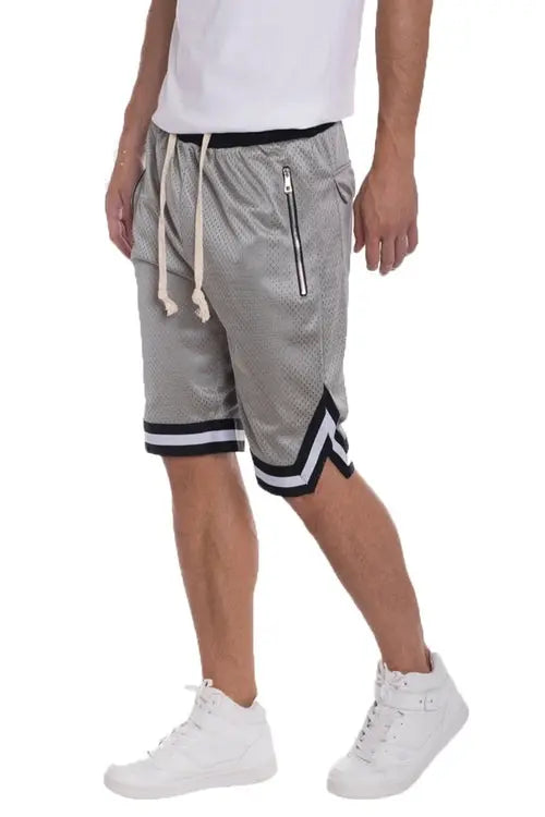 Solid Mesh Basketball Active Shorts Lime Milo