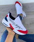 Casual Breathable Wedges Ladies Walking Sneakers Flat Women Shoes Silver Juneberry