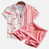 Relax mood men beach shorts set Raspberry Eurybia