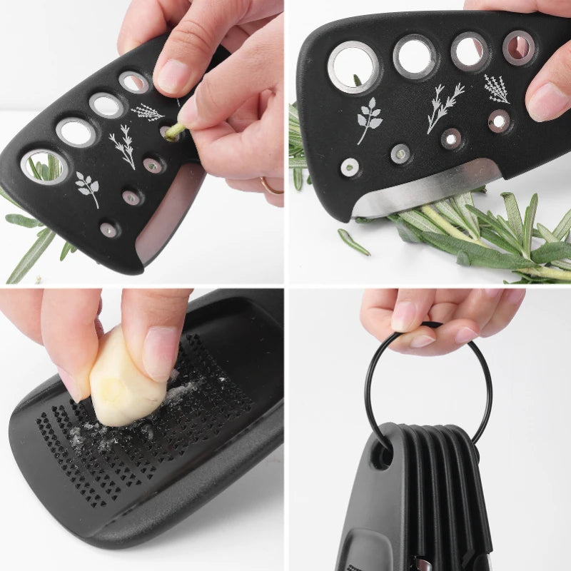 6 PCS Kitchen Gadgets Set Space Saving Small Cooking Accessories Maroon Asteria