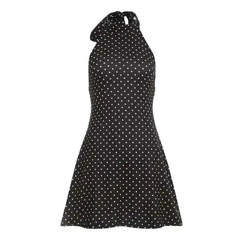 SUCHCUTE Sexy Polka Dot Print Halter Dress For Women Elegant Party AliExpress