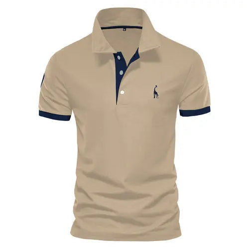 Dropshipping Polo Giraffe Shirt Men Quality Embroidery Summer Short AliExpress