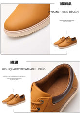 Mens Casual Flat Oxford Sneakers Yellow Pandora