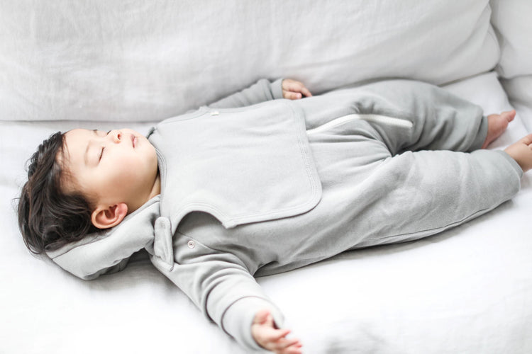 Smart Cuddly Jumpsuit + Bib - Gray Fuchsia Milo