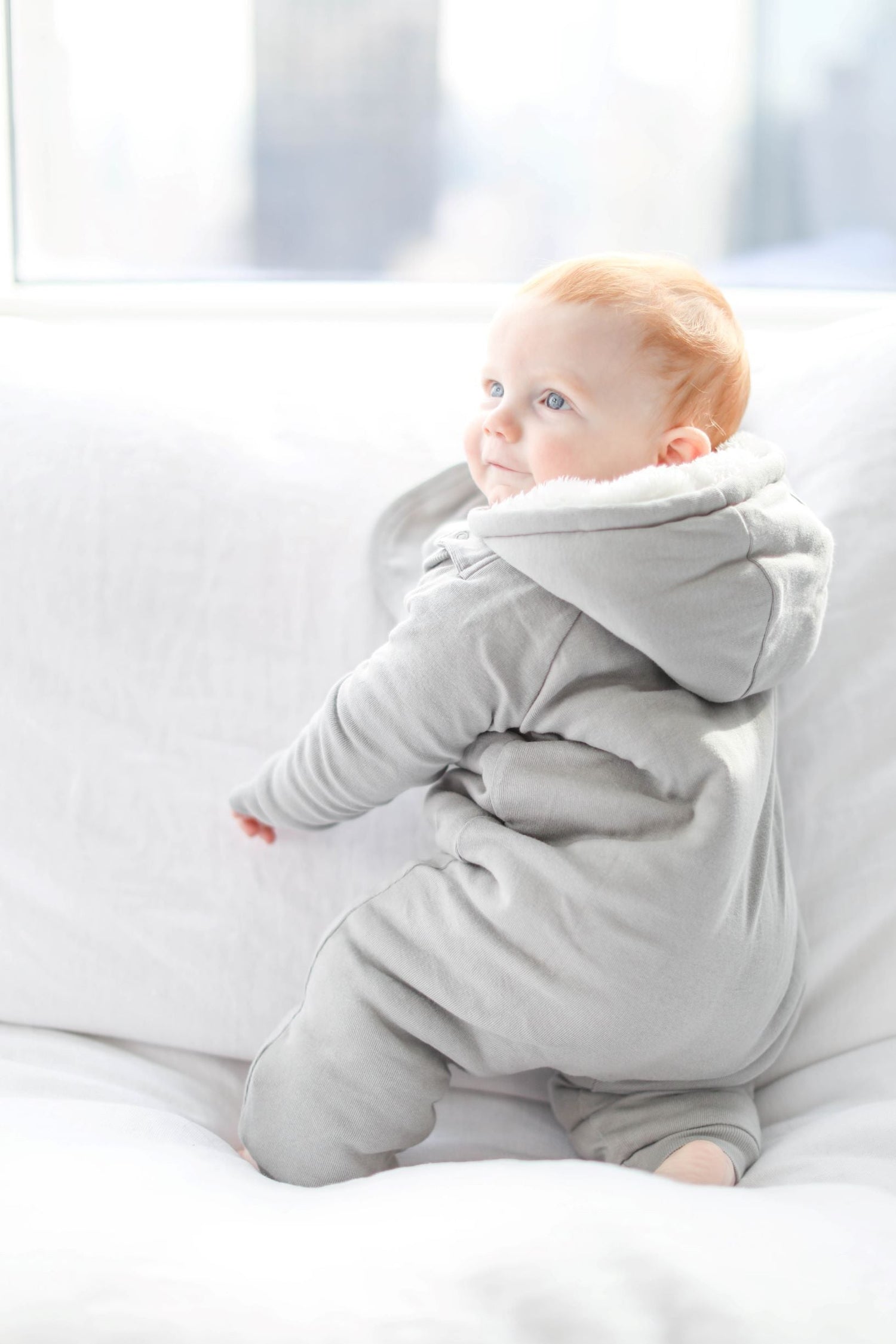 Smart Cuddly Jumpsuit + Bib - Gray Fuchsia Milo