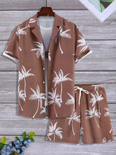 Vacation mood men beach shorts set Raspberry Eurybia