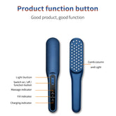 LED Light Red Phototherapy Massage Vibration Comb Electric Hair Growth Maroon Asteria