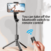 Stabilisateur portable 3 en 1 pour smartphone avec selfie stick et trépied anti-secousse