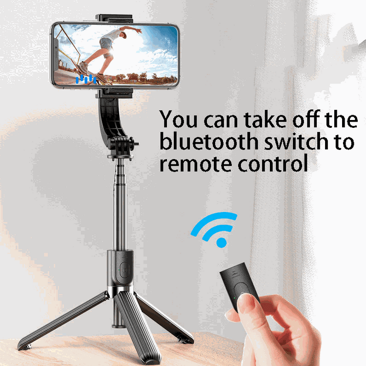 Stabilisateur portable 3 en 1 pour smartphone avec selfie stick et trépied anti-secousse