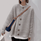 Womens Casual Button Down Knit Cardigan Yellow Pandora