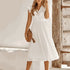 Womens V Neck Ruffle Sleeve Summer Dress Yellow Pandora