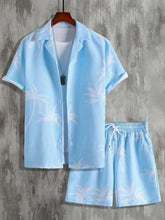 Vacation mood men beach shorts set Raspberry Eurybia