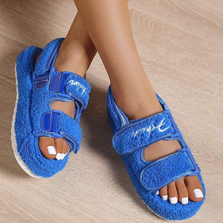 Summer Flats Women Sandals Fashion Female Platform Sandals Silver Juneberry