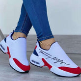 Chaussures femmes plates à talons compensés respirantes et décontractées pour la marche