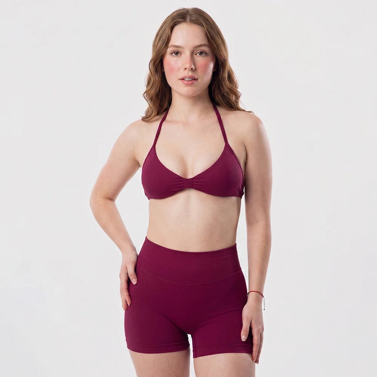 AURA SHARK Strappy Bra Gym Top Women High Support Thin Strap Seamless AliExpress