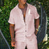 Comfortable cool men beach shorts set Raspberry Eurybia