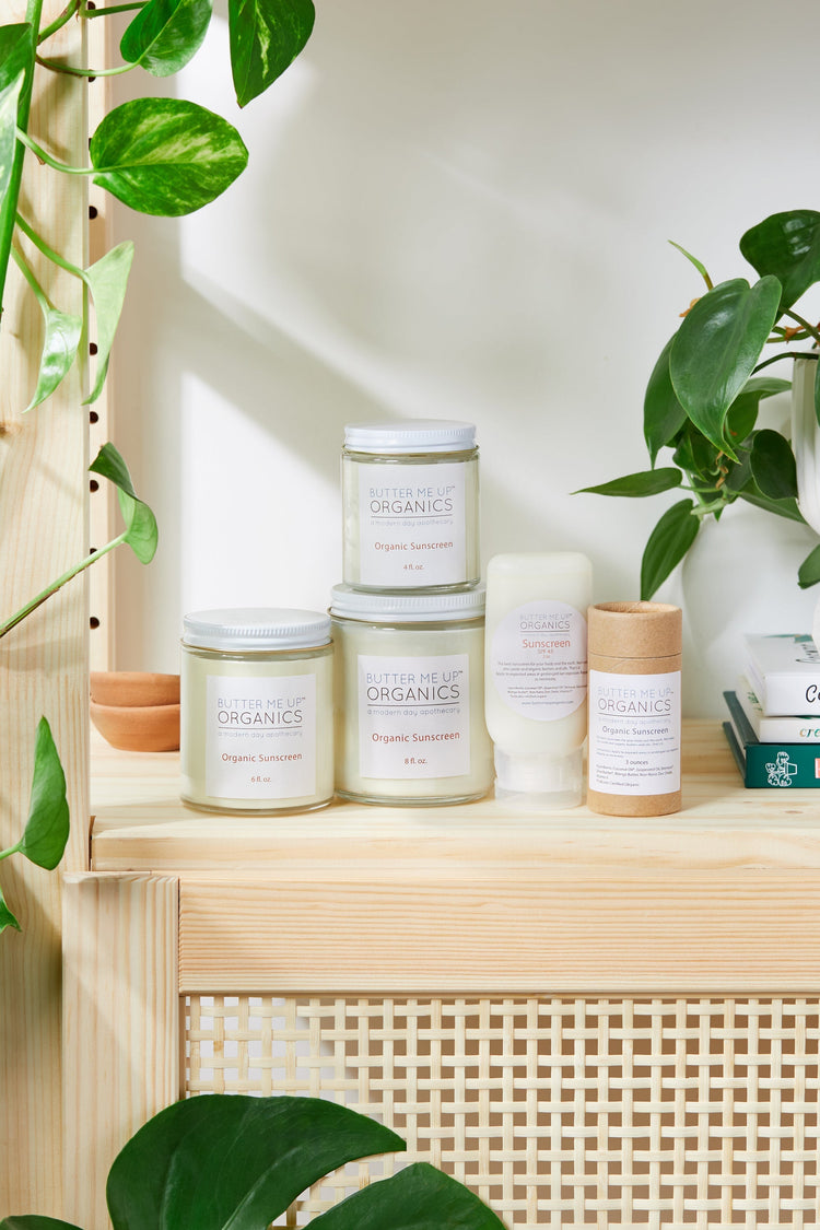 Natural Organic Suns  Block/ Safe Protection/ Non-Nano Zinc Oxide / White Smokey