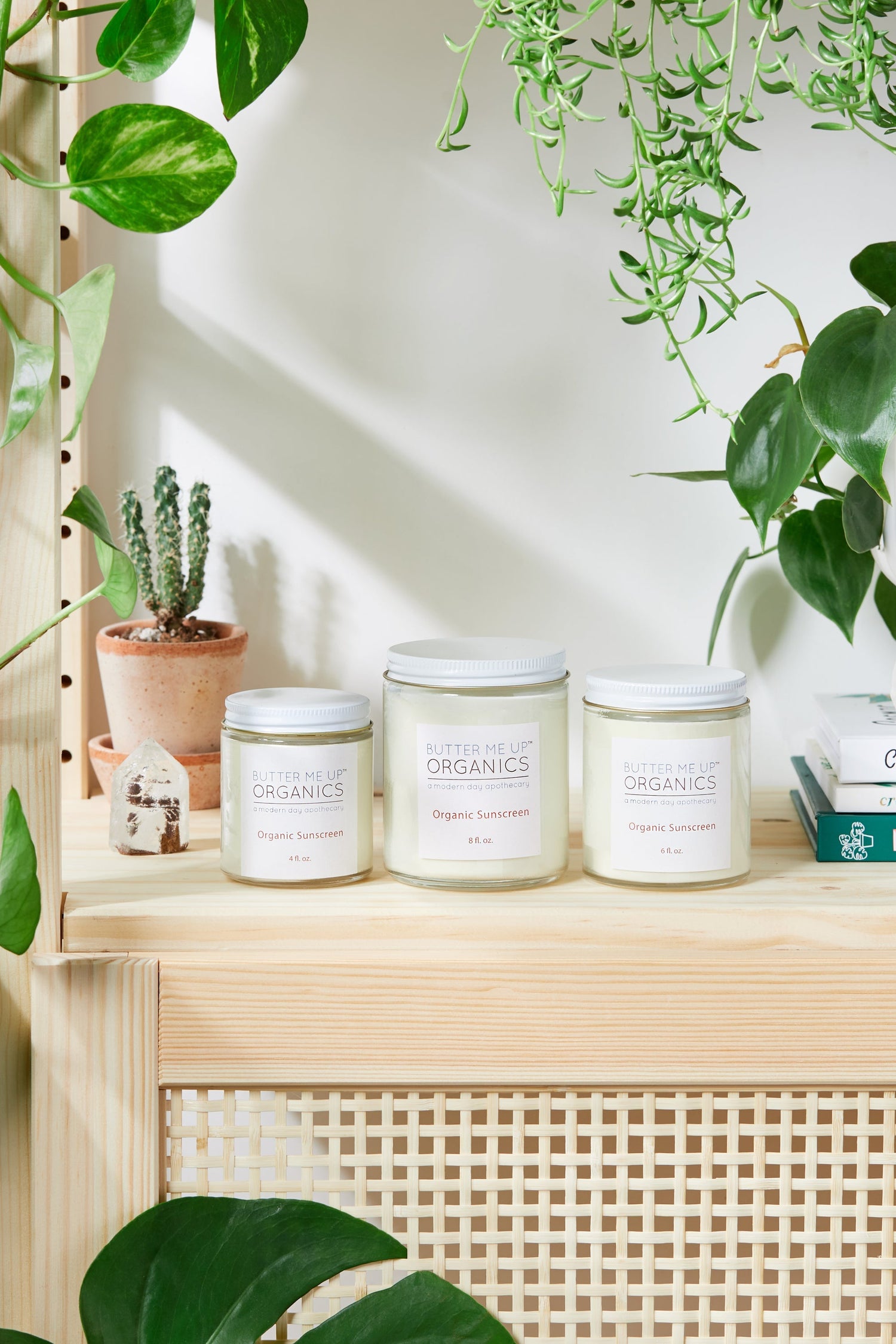 Natural Organic Suns  Block/ Safe Protection/ Non-Nano Zinc Oxide / White Smokey