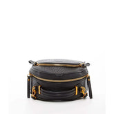 Small Black Leather Backpack Purse for Women Convertible Crossbody Bag Amethyst Mnemosyne