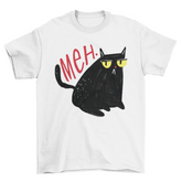 Funny unimpressed meh black cat t-shirt Turquoise Theseus