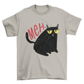 Funny unimpressed meh black cat t-shirt Turquoise Theseus