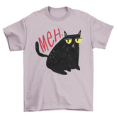 Funny unimpressed meh black cat t-shirt Turquoise Theseus